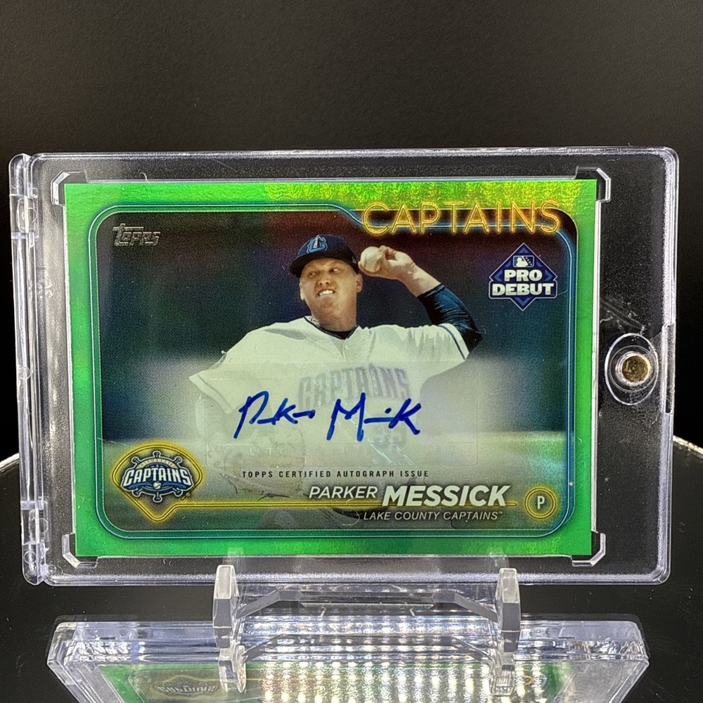 Parker Messick 2024 Topps Pro Debut Green Foil Auto 58/99 #PD-147 Guardians